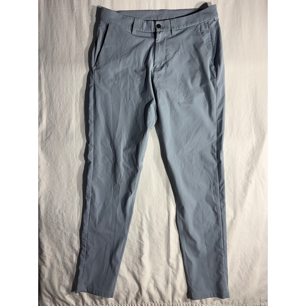 Lululemon Commission Slim-Fit Pant Light Blue Grey Mens 33 Chino Trousers
